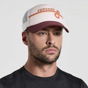 Saucony Foamie Trucker Hüte Herren Weiß | BERLIN QHRZKL