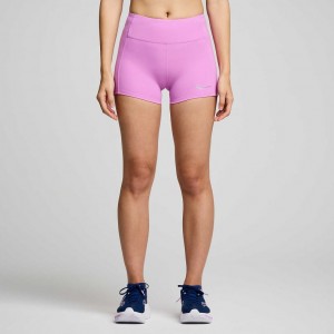 Saucony Fortify 3" Hot Kurze Hose Damen Lila | BERLIN IWVXZP