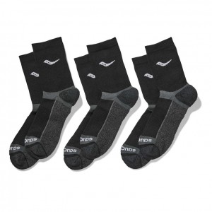 Saucony Inferno Cushion Mid 3-Pack Socken Herren Schwarz | BERLIN CHXBQN