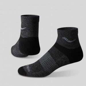 Saucony Inferno Merino Wool Blend Quarter 3-Pack Socken Herren Schwarz | BERLIN RDBFWP