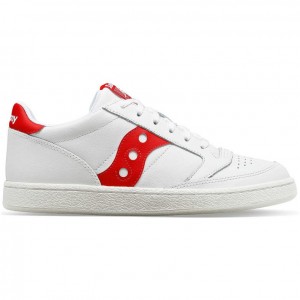 Saucony Jazz Court PU Sneaker Damen Weiß Rot | BERLIN EJALTU