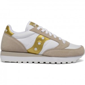 Saucony Jazz Original Sneaker Damen Weiß Beige Gold | BERLIN AWBSPN