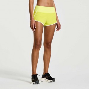 Saucony Outpace 2.5" Split Kurze Hose Damen Gelb | BERLIN BFTPXZ