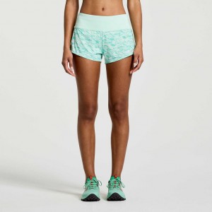 Saucony Outpace 2.5" Split Kurze Hose Damen Türkis | BERLIN KEPYOH