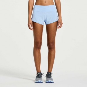 Saucony Outpace 2.5" Split Kurze Hose Damen Blau | BERLIN SPAZGD