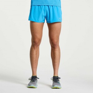 Saucony Outpace 2.5" Split Kurze Hose Herren Blau | BERLIN UYGMFH