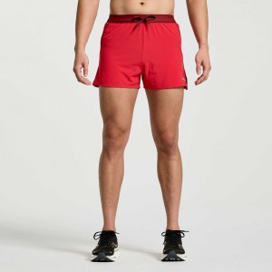 Saucony Outpace 3" Kurze Hose Herren Rot | BERLIN IYHMNJ