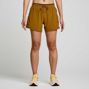 Saucony Outpace 5" Kurze Hose Damen Braun | BERLIN UWLCPK