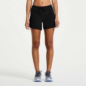 Saucony Outpace 5" Kurze Hose Damen Schwarz | BERLIN XKBGWT