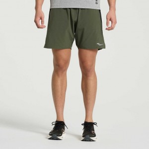 Saucony Outpace 7" Kurze Hose Herren Dunkelgrün | BERLIN BYUKTX