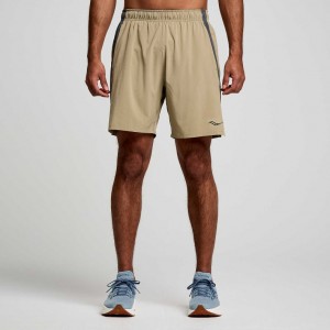 Saucony Outpace 7" Kurze Hose Herren Khaki | BERLIN VNXMYE