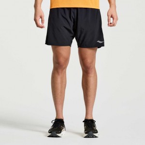 Saucony Outpace 7" Kurze Hose Herren Schwarz | BERLIN VHBLOK