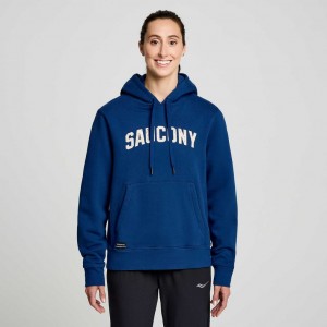 Saucony Recovery Hoodie Damen Indigo | BERLIN LQNOCF
