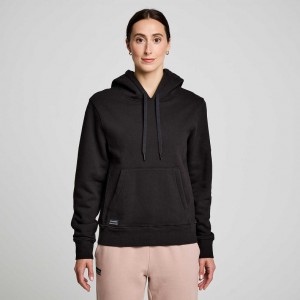 Saucony Recovery Hoodie Damen Schwarz | BERLIN ICMZXU