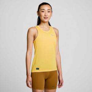 Saucony Stopwatch Muskelshirt Damen Gelb | BERLIN RTJWGN
