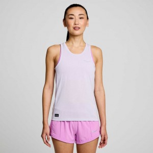 Saucony Stopwatch Muskelshirt Damen Lila | BERLIN ZXLTAQ