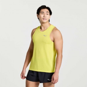 Saucony Stopwatch Muskelshirt Herren Gelb | BERLIN PODLHW
