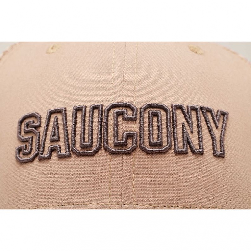 Saucony Adjustable Snap Back Trucker Hüte Herren Beige | BERLIN LTQUFZ