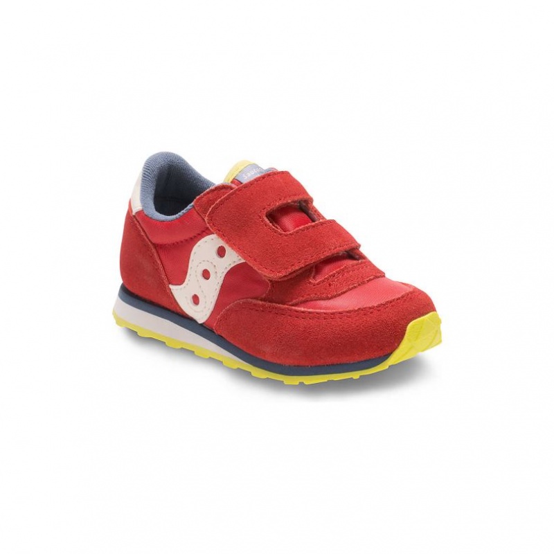 Saucony Baby Jazz Hook & Loop Sneaker Kleine Kinder Rot | BERLIN FSOVPY