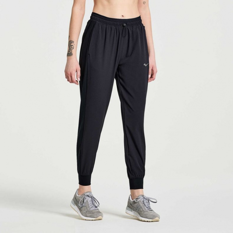 Saucony Boston Woven Jogginghose Damen Schwarz | BERLIN PELVAI