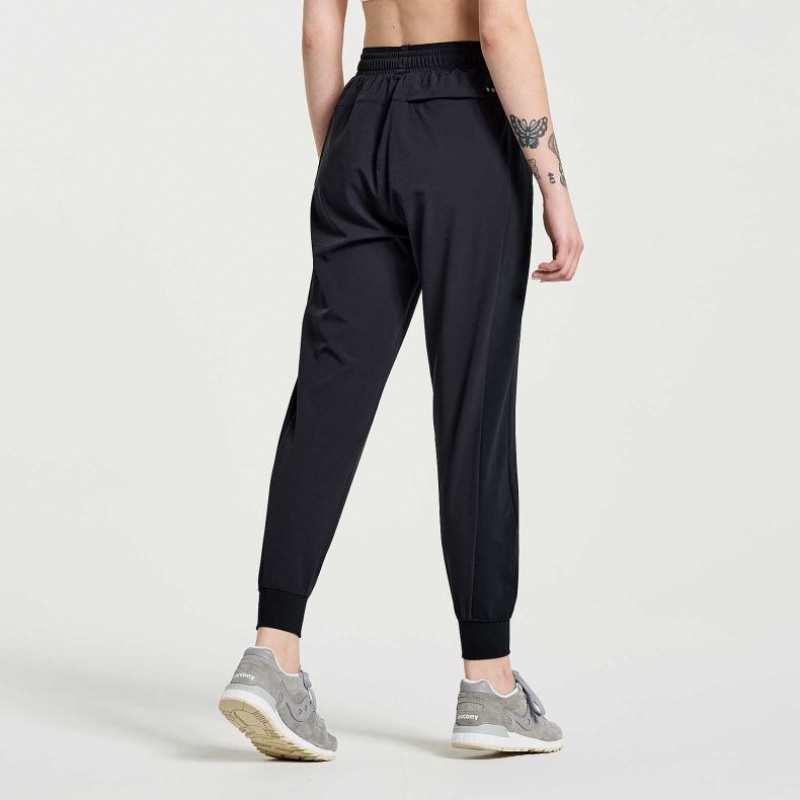 Saucony Boston Woven Jogginghose Damen Schwarz | BERLIN PELVAI