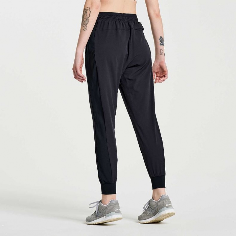 Saucony Boston Woven Jogginghose Damen Schwarz | BERLIN PELVAI