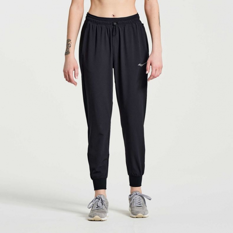 Saucony Boston Woven Jogginghose Damen Schwarz | BERLIN PELVAI