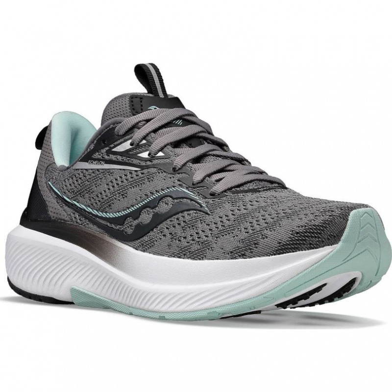 Saucony Echelon 9 Wide Laufschuhe Damen Grau | BERLIN QOWDZC