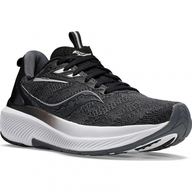 Saucony Echelon 9 Wide Laufschuhe Damen Schwarz Weiß | BERLIN QYBHIZ