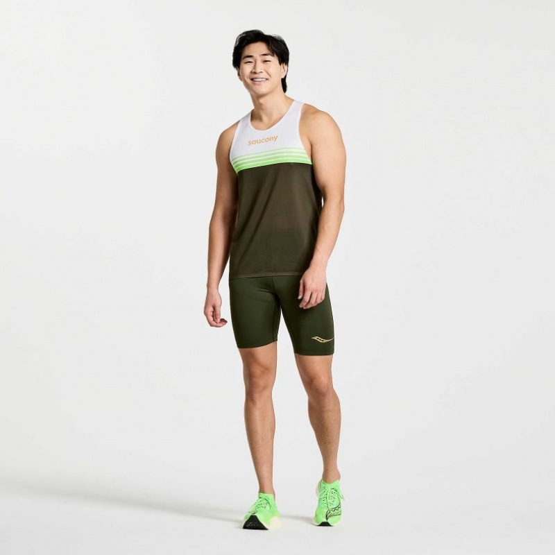 Saucony Elite Singlet Muskelshirt Herren Weiß Schwarz | BERLIN DROAEG