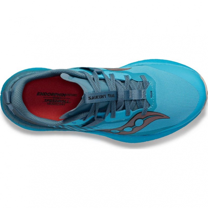 Saucony Endorphin Edge Trailrunning Schuhe Damen Blau | BERLIN CVPIOM