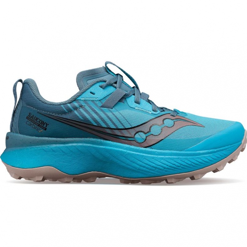 Saucony Endorphin Edge Trailrunning Schuhe Damen Blau | BERLIN CVPIOM