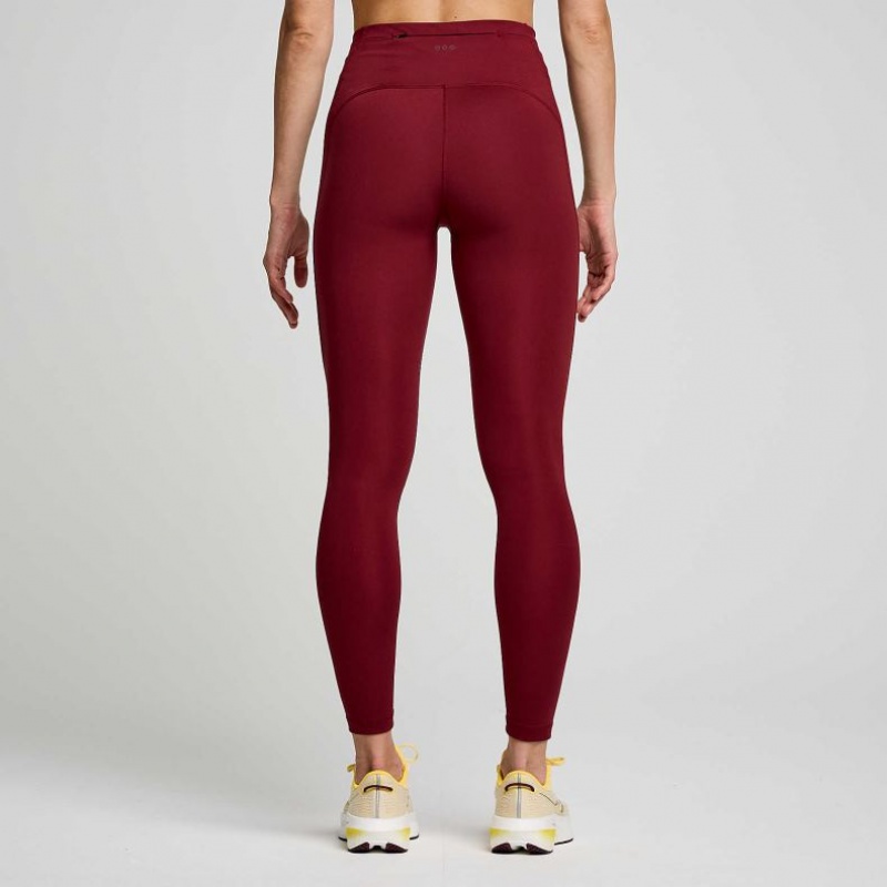 Saucony Fortify 7/8 Strumpfhose Damen Bordeaux | BERLIN CZBJYA