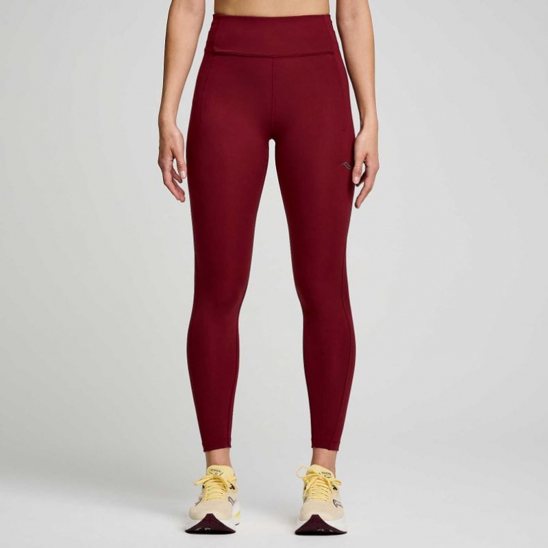 Saucony Fortify 7/8 Strumpfhose Damen Bordeaux | BERLIN CZBJYA