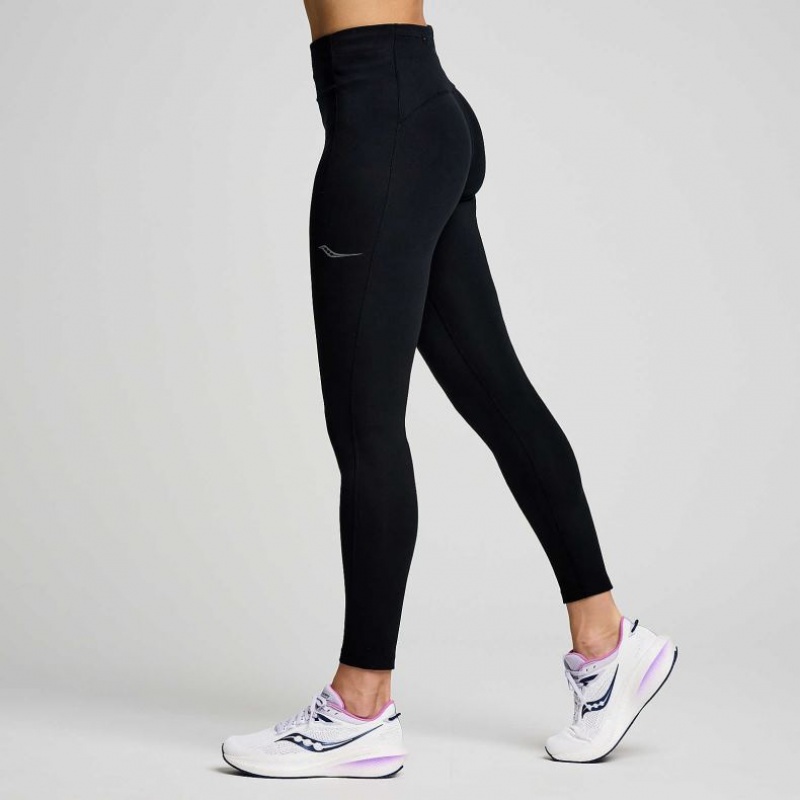 Saucony Fortify 7/8 Strumpfhose Damen Schwarz | BERLIN FQBOCS