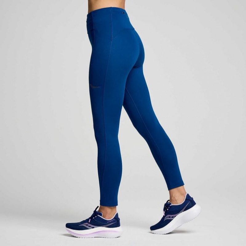 Saucony Fortify Crop Strumpfhose Damen Indigo | BERLIN GSBCZP