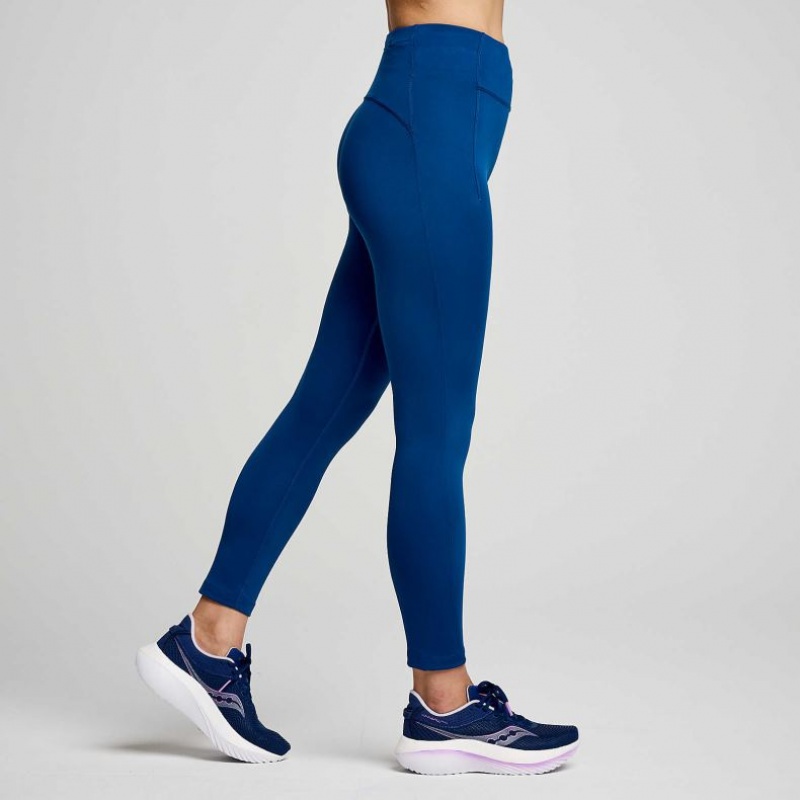Saucony Fortify Crop Strumpfhose Damen Indigo | BERLIN GSBCZP