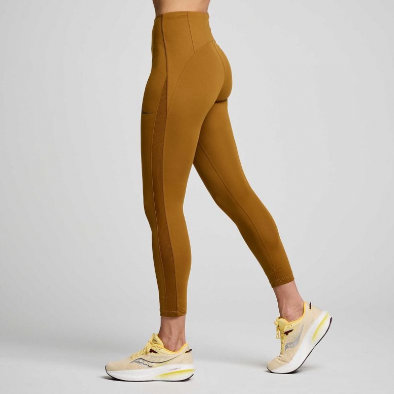 Saucony Fortify Viz Strumpfhose Damen Braun | BERLIN GHWMXZ