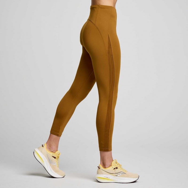 Saucony Fortify Viz Strumpfhose Damen Braun | BERLIN GHWMXZ