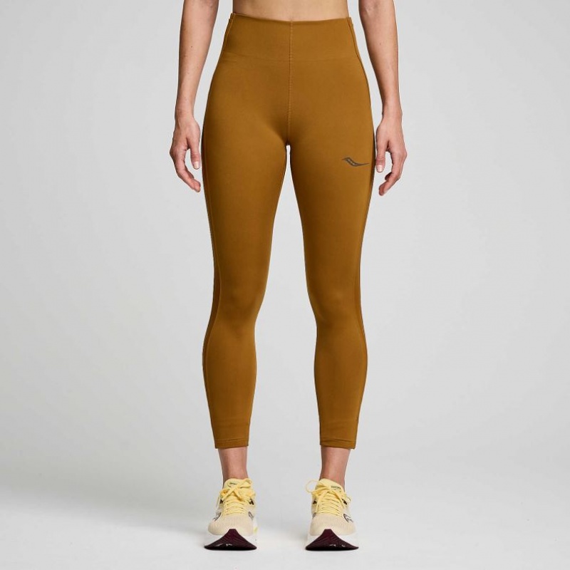 Saucony Fortify Viz Strumpfhose Damen Braun | BERLIN GHWMXZ