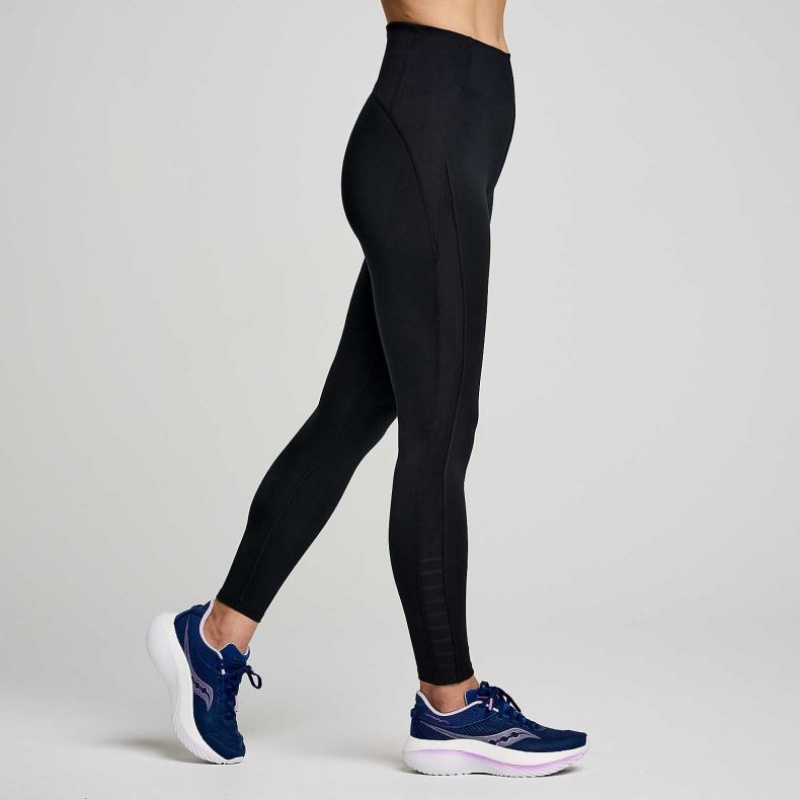 Saucony Fortify Viz Strumpfhose Damen Schwarz | BERLIN FWBUGQ