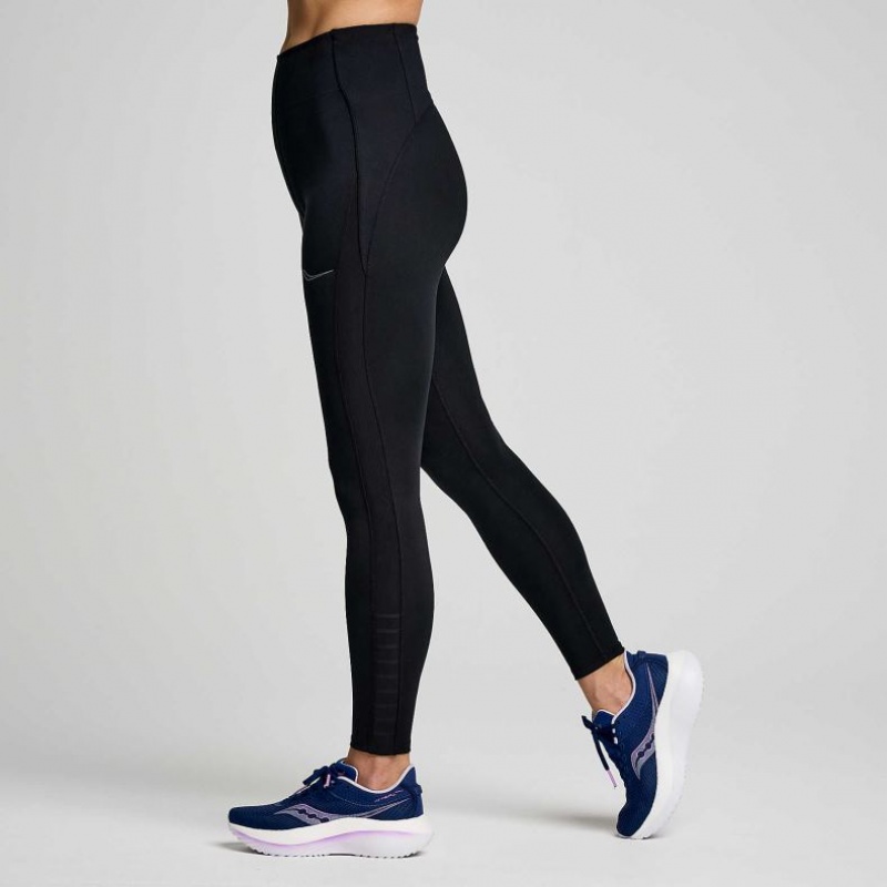 Saucony Fortify Viz Strumpfhose Damen Schwarz | BERLIN FWBUGQ