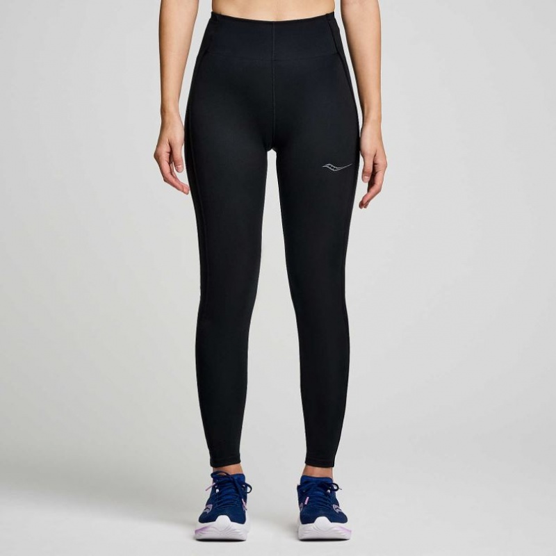 Saucony Fortify Viz Strumpfhose Damen Schwarz | BERLIN FWBUGQ