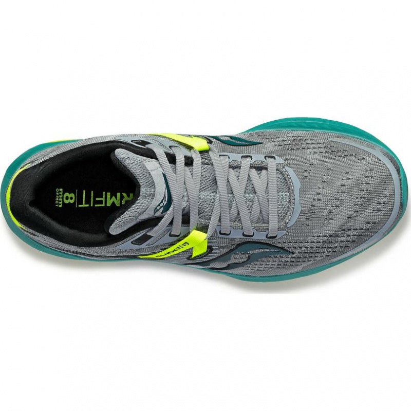 Saucony Guide 16 Wide Laufschuhe Herren Grau Türkis | BERLIN KIJVEU