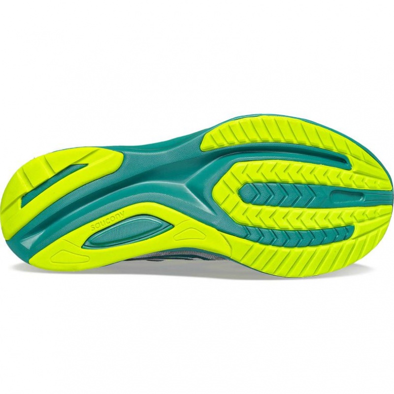 Saucony Guide 16 Wide Laufschuhe Herren Grau Türkis | BERLIN KIJVEU
