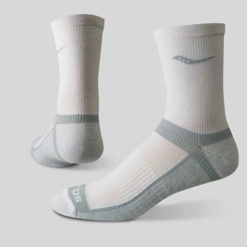 Saucony Inferno Cushion Mid 3-Pack Socken Herren Weiß | BERLIN GHTZQP