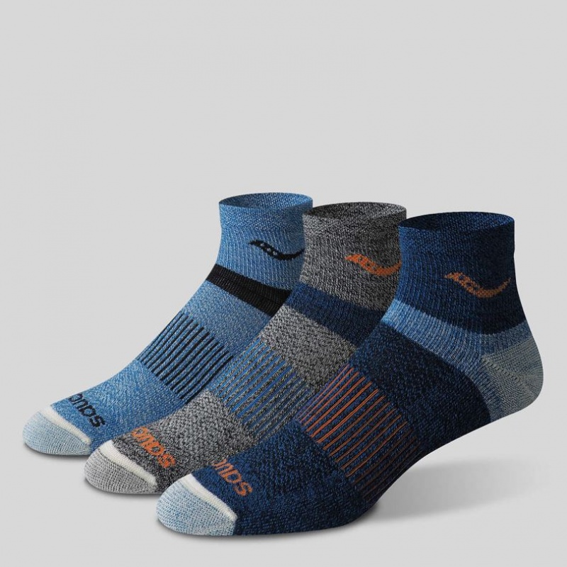 Saucony Inferno Merino Wool Blend Quarter 3-Pack Socken Herren Mehrfarbig | BERLIN BRHQNX