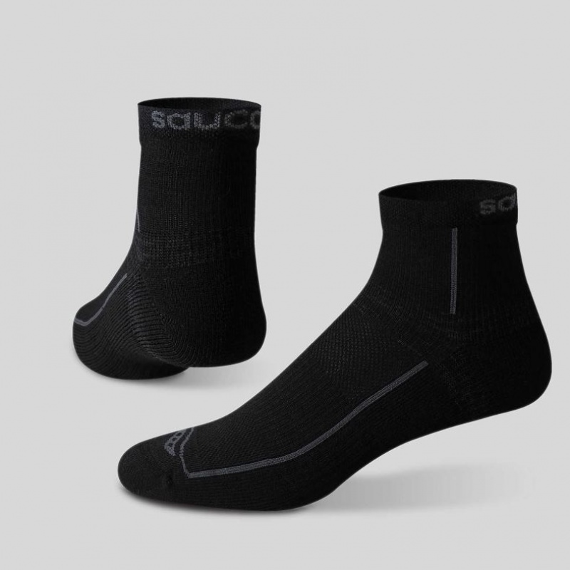 Saucony Inferno Quarter 3-Pack Socken Herren Schwarz Grün | BERLIN GZIACT