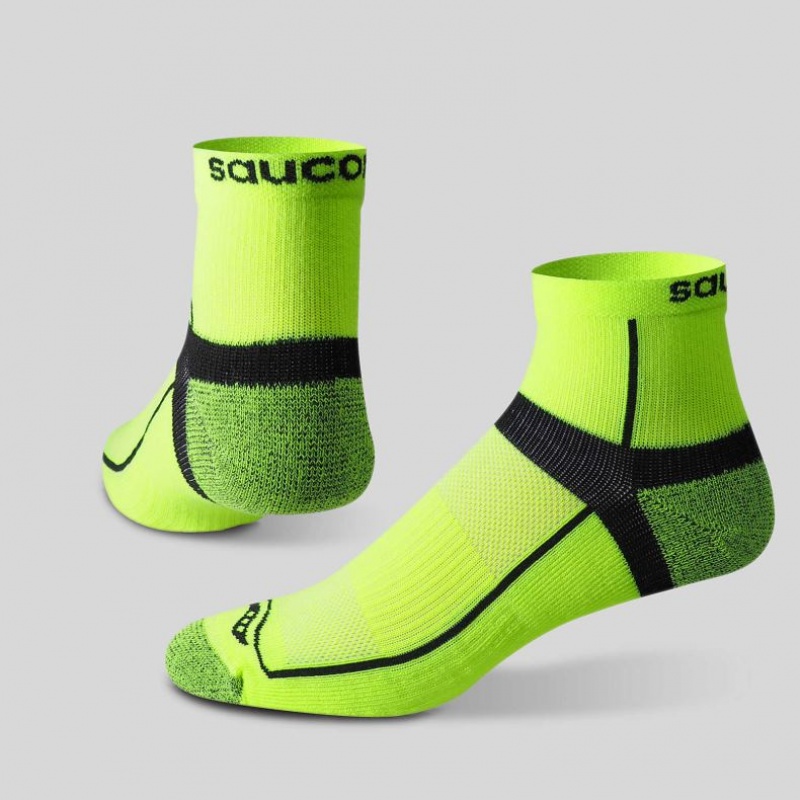 Saucony Inferno Quarter 3-Pack Socken Herren Schwarz Grün | BERLIN GZIACT