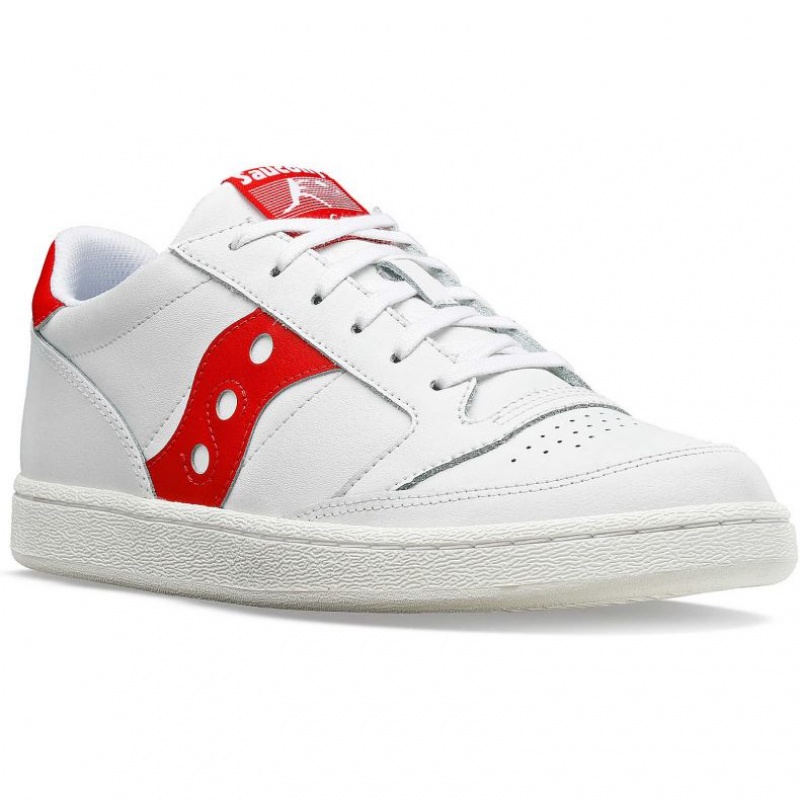 Saucony Jazz Court PU Sneaker Damen Weiß Rot | BERLIN EJALTU
